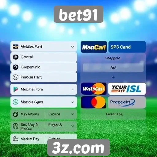 Métodos de pagamento disponíveis no bet91
